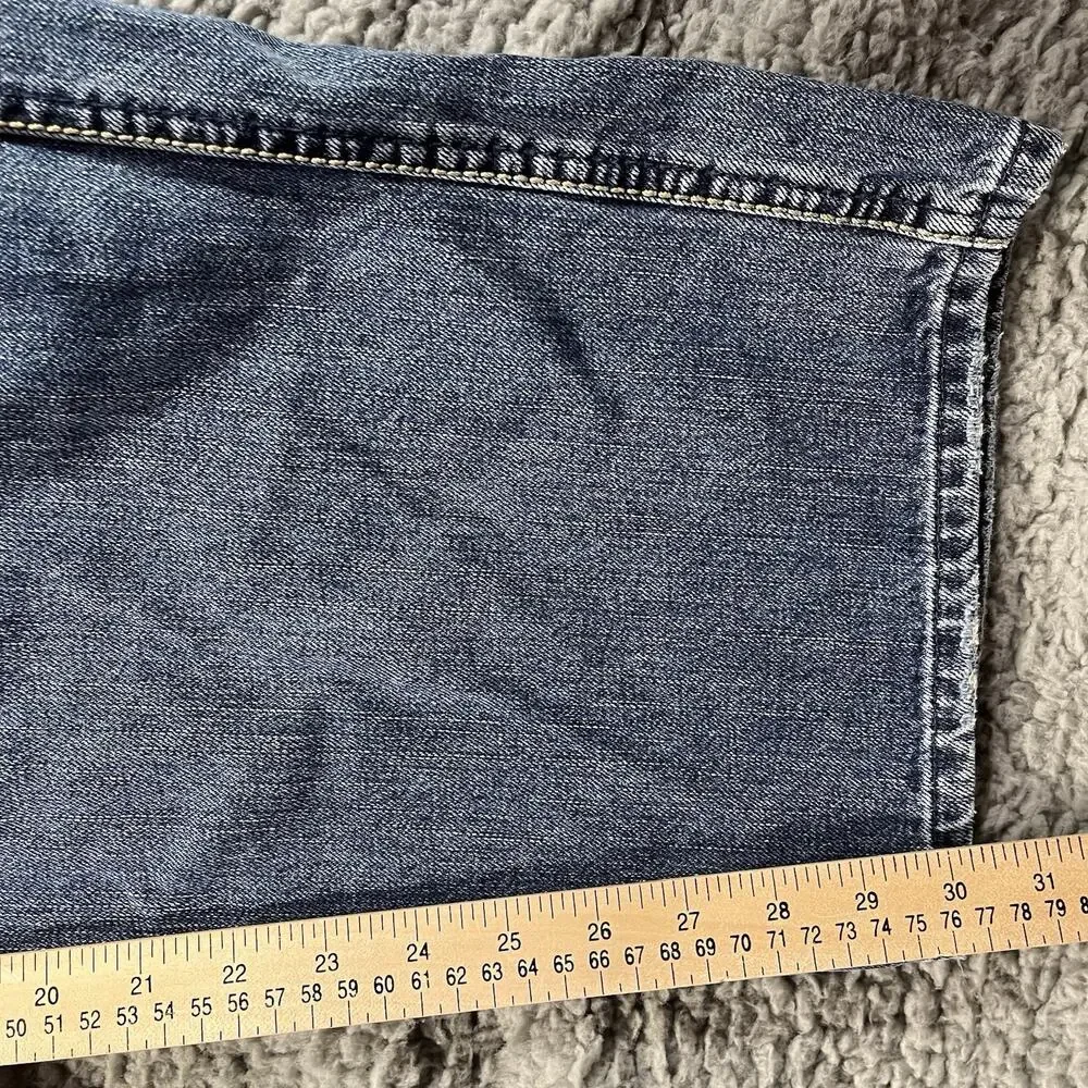 Mavi Max Mens Blue Denim Jeans Size 36x30 Wide Full Fit Relaxed Straight Leg